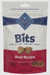 Blue Buffalo Blue Bits Tender Beef Recipe Soft Moist Training, Dog Treats, 4oz