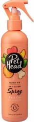 PetHead Quick Fix No Rinse Dry Cleaning Spray for Dogs, Peach Scented, 10oz