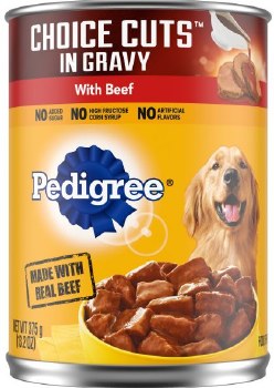 Pedigree Choice Cuts in Gravy with Beef Canned, Wet Dog Food, 13.2oz