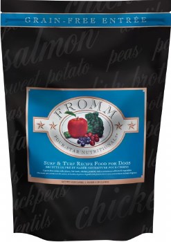 Fromm Four Star Surf and Turf Salmon and Chicken Recipe for All Life Stages Grain Free, Dry Dog Food, 4lb