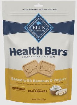 Blue Buffalo Health Bars Baked with Banana and Yogurt Dog Treats 16oz