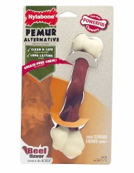 Nylabone Power Chew Femur Alternative Nylon Dog Chew Toy, Beef Flavor, Dog Dental Health, Souper