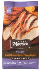 Merrick Puppy Formula Chicken and Sweet Potato Recipe Grain Free Dry Dog Food 22 lbs