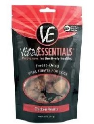 Vital Essentials Freeze Dried Chicken Heart Dog Treats 1.9oz
