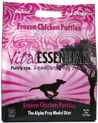 Vital Essentials Freeze Dried Chicken Patties Grain Free Dog Food 6lb