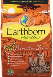 Earthborn Holistic Primitive Feline Grain Free Natural Dry Cat and Kitten Food 5lb