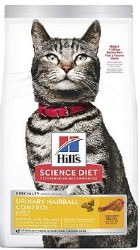 Hills Science Diet Adult Urinary Hairball Control Formula with Chicken, Dry Cat Food, 3.5 lb