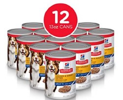 Hills Science Diet Adult 7yr Formula Chicken and Barley Recipe Canned, Wet Dog Food, Case of 12, 13oz