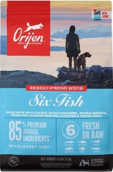 Orijen Grain Free Six Fish, Dry Dog Food, 4.5 lbs