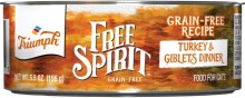 Triumph Free Spirit Turkey and Giblets Dinner Grain Free Canned Wet Cat Food 5.5oz