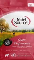 NutriSource Super Performance Chicken and Rice Dry Dog Food with Extra Energy 40 lbs