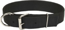 Macho Double Ply Nylon Collar Large 3/4 inch x 28 inch Black