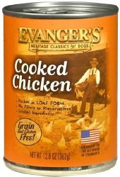 Evanger's Classic Recipes Cooked Chicken Grain and Gluten Free Canned, Wet Dog Food, 12.8oz