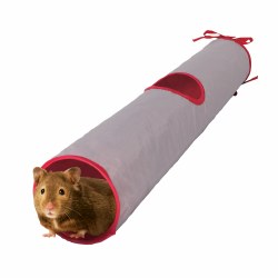 Living World Animal Tunnel Grey & Red Small
