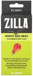 Zilla Incandescent Night Red Heat Reptile Bulb 75W