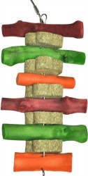 A&ECage Nibbles Timothy Hay and Wood Stack Small Animal Chew, Small