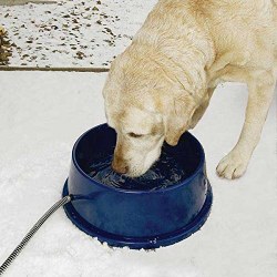 K&H Thermal Heated Pet Bowl, Blue, 96oz