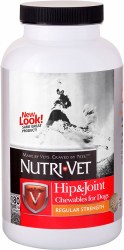 NutriVet Hip and Joint Chewables for Dogs, Liver Flavored, 180 Count