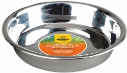 Advance Pet Puppy Stainless Steel Dish, Dog Bowls, 10 inch