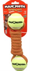 Mammoth Extra Twister Bone with 2 Tennis Balls, Multicolor, Dog Toy, 9 inch
