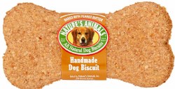 Natures Animals Dog Bone Biscuit, Peanut Butter, 4"