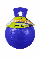 Jolly Pets Tug n Toss Ball Dog Toy, Blue, Extra Large, 10