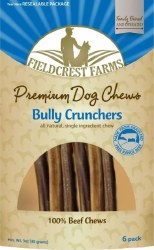 Fieldcrest Farms Bully Crunchers Beef Chews, 6 inch, 6 count