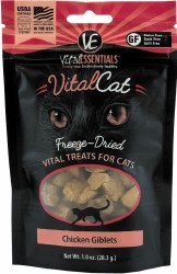 Vital Essentials Freeze Dried Chicken Giblet Cat Treats 1oz