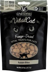 Vital Essentials Freeze Dried Rabbit Bites Cat Treats .9oz