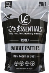 Vital Essentials Freeze Dried Rabbit Patties Grain Free Dog Food 6lb