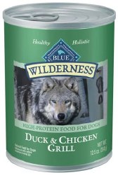 Blue Buffalo Wilderness Duck and Chicken Grill Recipe Grain Free Canned, Wet Dog Food, 12.5oz
