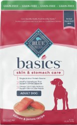 Blue Buffalo Basics Limited Ingredient Grain Free Adult Formula Salmon and Potato Recipe Dry Dog Food 22 lbs