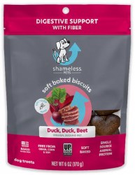 Shameless Pets Duck Duck Beet, Soft Baked Dog Biscuits, Dog Treats, 6oz