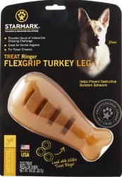 Starmark USA Treat Ringer Flexgrip Turkey Leg, Great for Dental Hygiene