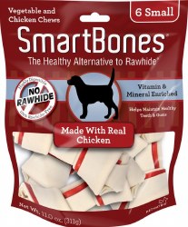 Smartbones Chicken Flavored Small 6 Pack Rawhide Free Dog Chews