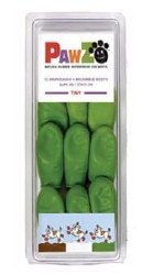 PawZ Disposable Rubber Boots, Green, Tiny, 12 Count