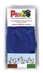 PawZ Disposable Rubber Boots, Blue, Medium, 12 Count