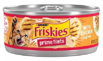 Purina Friskies Prime Filets Chicken and Gravy, Wet Cat Food, 5.5oz