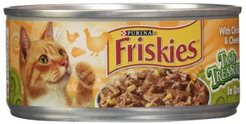 Purina Friskies Chicken and Cheese Treasures, Wet Cat Food, 5oz