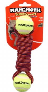 Mammoth Extra Twister Bone with 2 Mini Balls, Multicolor, Dog Toy, 7.5 inch
