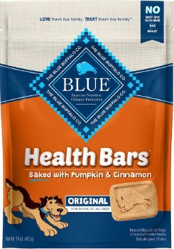 Blue Buffalo Health Bars Baked with Pumpkin and Cinnamon Dog Treats 16oz