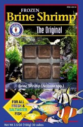 San Francisco Frozen Brine Shrimp for all fresh and saltwater fish 30 cubes 3.5oz