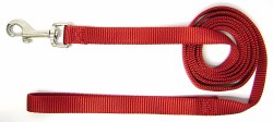 Hamilton Single Thick Nylon Deluxe Dog Lead with Swivel Snap, 3/4inch thick, 4 feet, Red