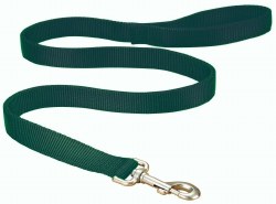 Hamilton Double Thick Nylon Traffic Lead with Loop Handle, 2 inch thick, 4 feet long, Green