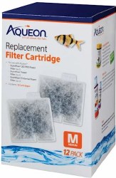 Aqueon Replacement Filter Cartridges, Medium, 12 Count