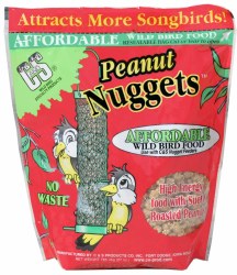 C&S Peanut Flavored Suet Nuggets Wild Bird Food, 27oz