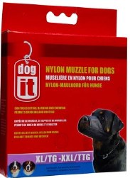 Dogit 10 Inch Nylon Dog Muzzle Black XL XXL