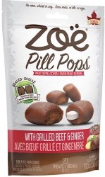 Zoe Pill Pop Grilled Beef with Ginger Dog Treats 3.5oz