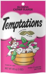 Whiskas Temptations Blissful Catnip, Cat Treat, 3oz