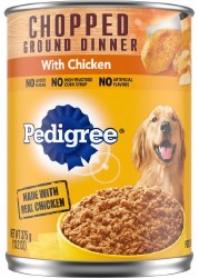 Pedigree Chopped Ground Dinner with Chicken Recipe Canned, Wet Dog Food, 13.2oz